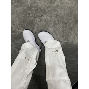 有货cleanfit白色牛仔裤男美式高街vibe裤子直筒微喇裤C112LL-P50图片