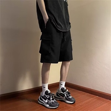 潮流百搭韩版休闲五分裤潮牌直筒宽松工装中裤DK220，男装牛仔裤，星座1116A-1（原606A）
