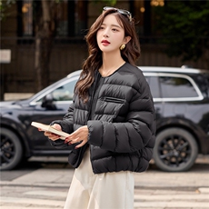 90白鸭绒羽绒服2025年冬季新款时尚圆领保暖羽绒服女，女装羽绒服，沁沁公主