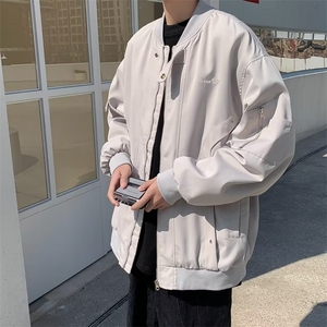 春季美式复古街头宽松百搭夹克设计感口袋棒球服男外套 W7161-P58图片
