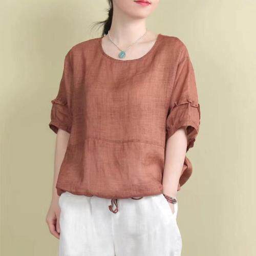 丝麻小衫，女装，依伊贝诺