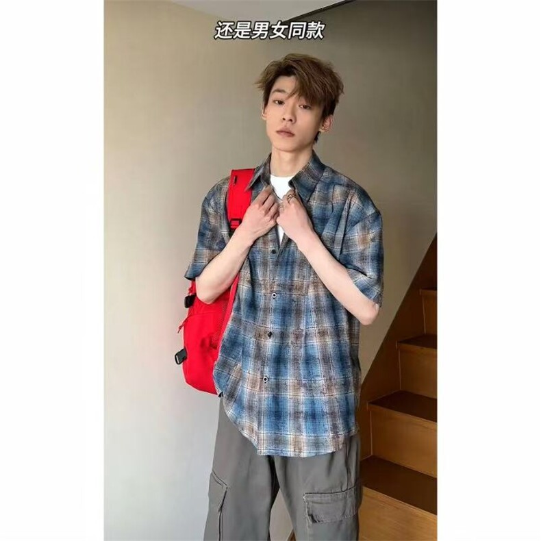 主推可谈可谈可谈CT25102批38现货款杭州货夏季短袖衬衫,男装T恤,星座1004-6