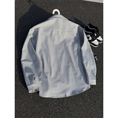 美式ins高街暗黑宽松条纹长袖衬衫SY2540-S-3XL-特P35，男装衬衫，星座417-1（原电商B245）