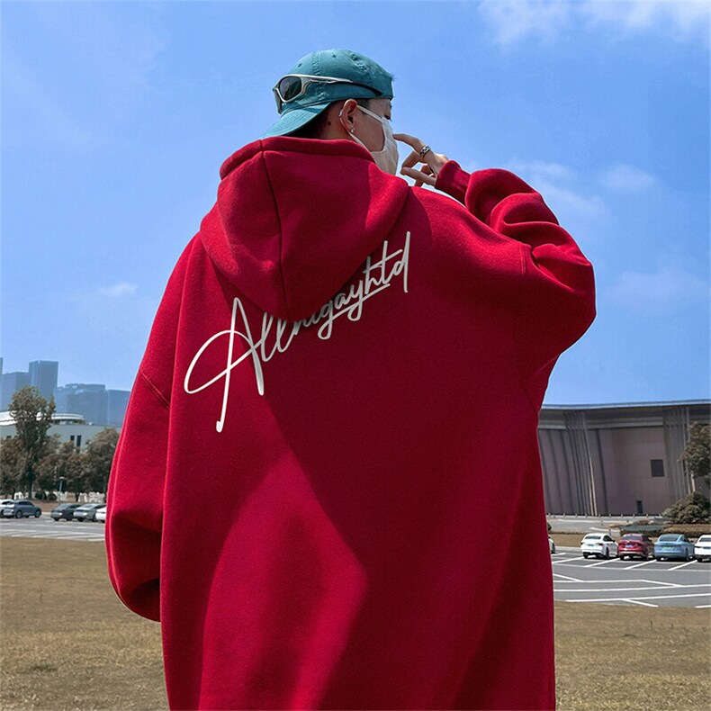 抖音得物供货可提供视频春装重磅美式宽松连帽卫衣DL2403,男装卫衣,电商A486-1