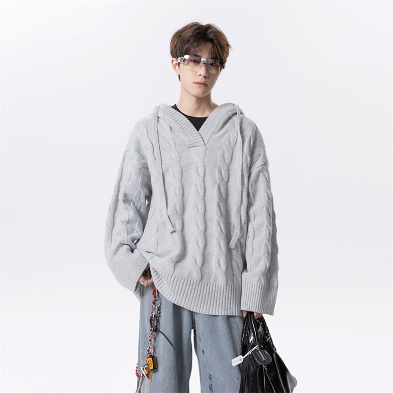 美式针织衫慵懒风毛衣D309B-MY01-P75128，男装针织衫/毛衣，电商D309B