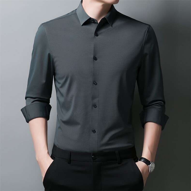 C2263钱塘2020-2欧货精品男士休闲商务衬衫秋季锦氨男装衬衫P69，男装衬衫，钱塘207-2