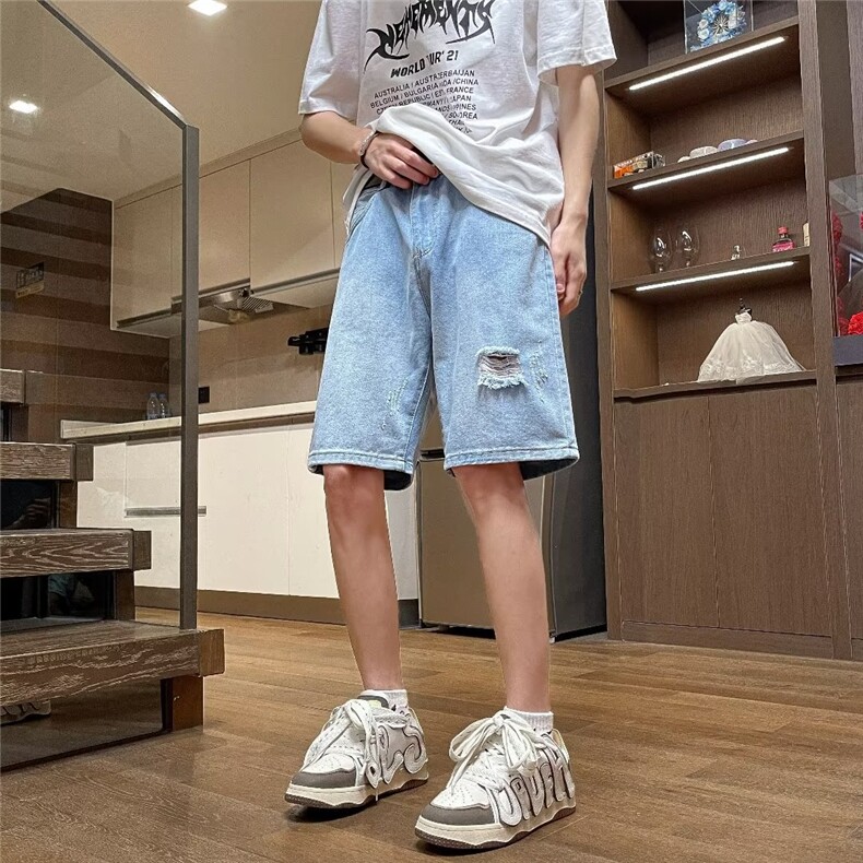 青春流行ins男原宿美式vibe裤子直筒水洗拉链牛仔裤潮M711P36,男装牛仔裤,星座1116-2