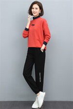 长期现货，运动套装女新款秋装休闲时尚刺绣卫衣洋气减龄两件套，女装卫衣/绒衫，涵誉