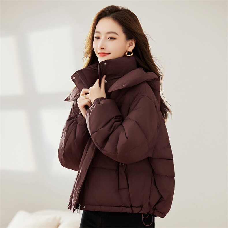 2025冬季新款羽绒服外套宽松显瘦韩版休闲百搭面包服女,女装羽绒服,欣美人