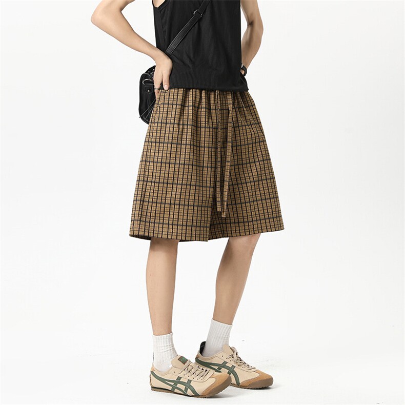 2025夏季新款无影墙格子印花速干短裤M-5XLHK25432-特P20,男装休闲裤,电商A022