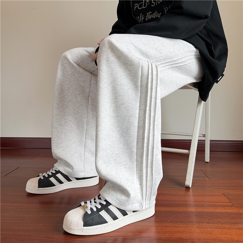 CK2513-特P39控68休闲裤男美式复古宽松直筒阔腿长裤55棉45聚酯，男装休闲裤，电商B370