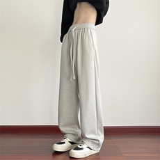 YK86111-P4022%人棉75%涤纶3%氨纶人字纹秋冬美式复古运动裤子，女装休闲裤，电商A086-1