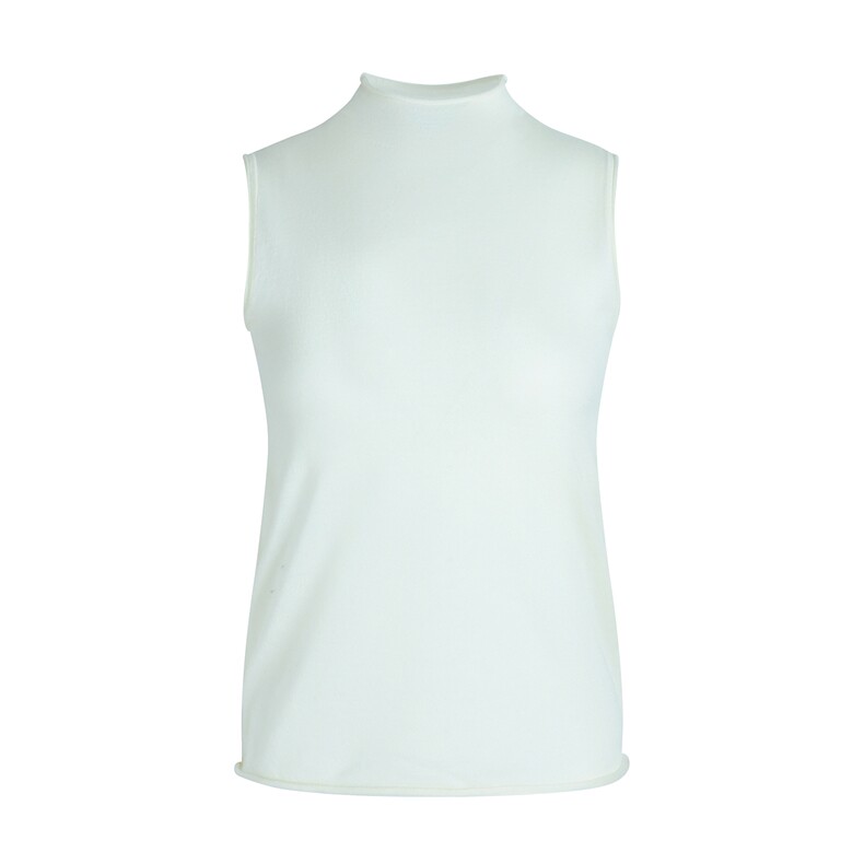 2025年秋季新款卷边半高针织无袖针织羊毛衫时尚休闲通勤百搭，女装羊毛衫，宋氏羊绒