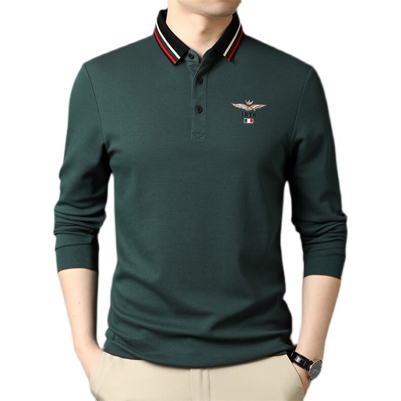 QLM55150男式2021春季新款休闲t恤翻领polo衫青年体恤P66,男装Polo衫,电商B360
