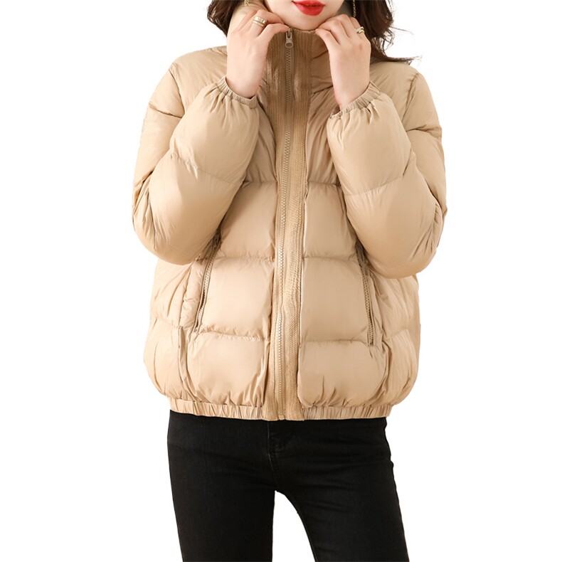 短款棉衣女新款亮面短款小个子防风立领冬季加厚宽松外套,女装棉衣/棉服,韩蔻秀