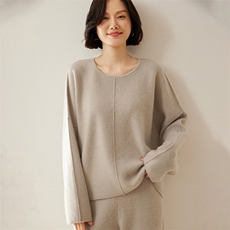 匠心织~高货加厚baby小山羊绒衫女廓版宽松显瘦针织衫慵懒风毛衣，女装羊绒衫，绒创羊绒