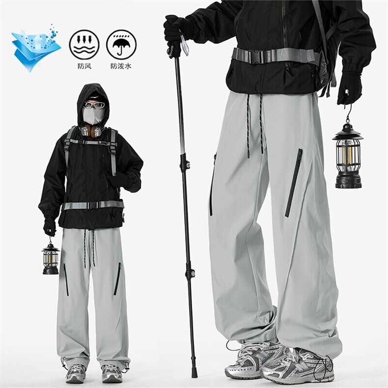 特批P30无差价2025防风防泼水拉链工装裤男潮流百搭冲锋裤K5668，男装工装外套，电商A001