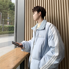 标90白鸭绒简约休闲立领外套纯色潮流加厚羽绒服225-2-Y212，男装羽绒服，星座225-2