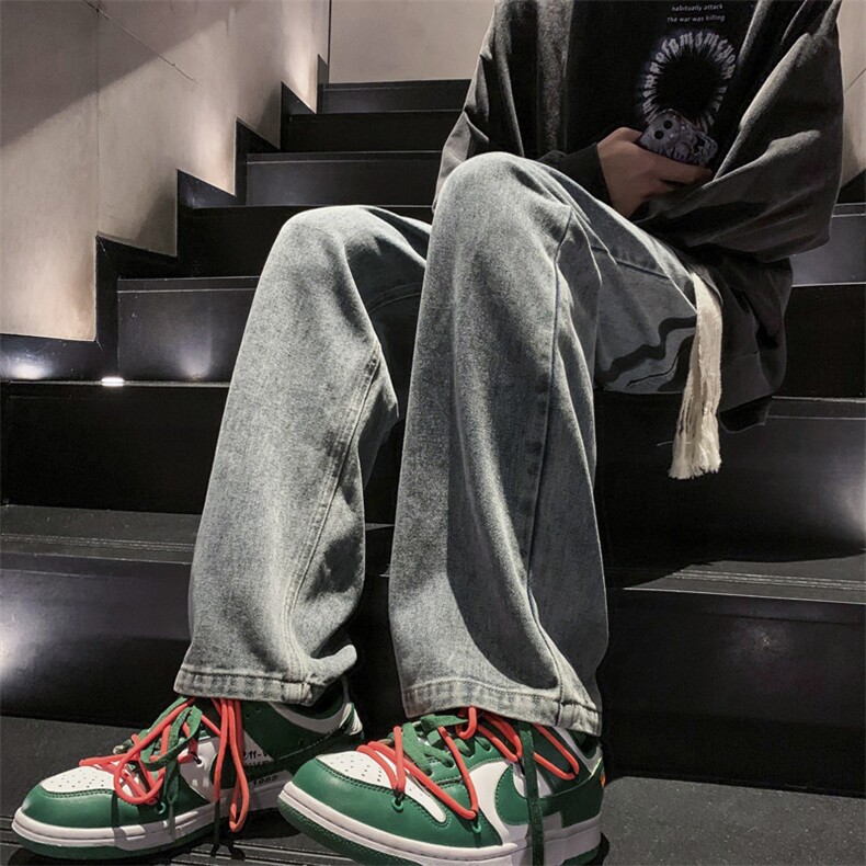 牛仔裤男休闲宽松直筒牛仔裤313A-1-NZ025-P55控68,男装牛仔裤,星座808A-1