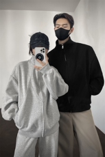 重磅全棉结构款450克拉链开衫卫衣硬挺短宽外套男RH5332-P55，女装短外套，星座610B-1