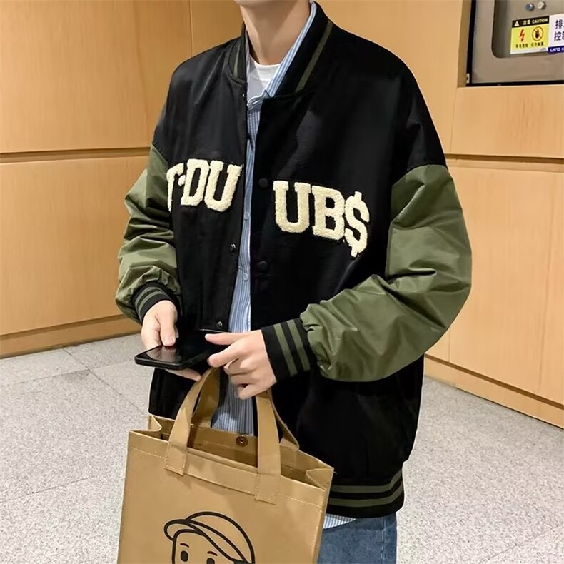 2022秋季拼色棒球服男士上衣宽松夹克衫休闲学生外套CW27P55,男装夹克,星座1116-2
