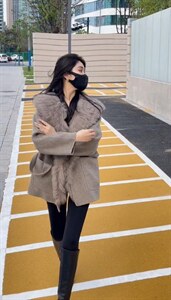 冬季新款车条羊绒皮草外套图片