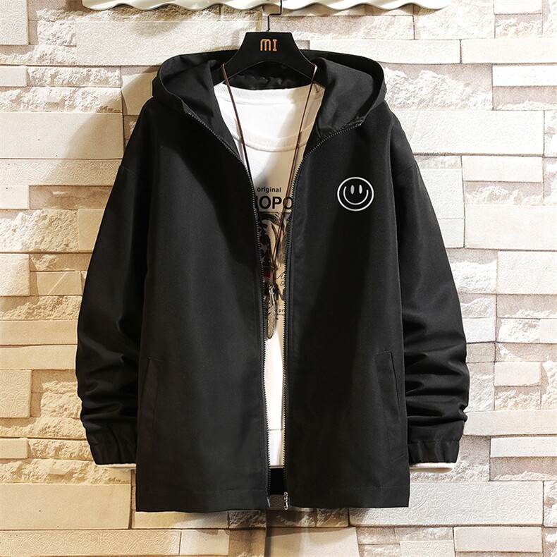 JK65224-P45连帽夹克男大码胖子棒球服上衣外套砖墙挂拍,男装夹克,电商A040A