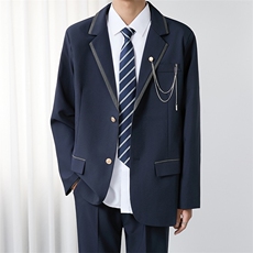 日系学院风DK制服男生西服套装ins英伦风学生痞帅西装外套班服潮，男装西服套装，星座506A