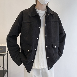 灯芯绒外套男款春秋季新款美式潮衣服工装夹克休闲上衣jk555-P70,国王爸爸衣服搭配图片