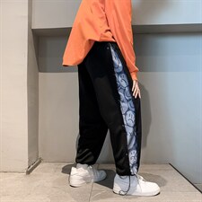 夏季韩版潮流排扣百搭宽松抽绳束脚休闲裤港风潮牌卫裤K996-P35，男装休闲裤，星座512-4