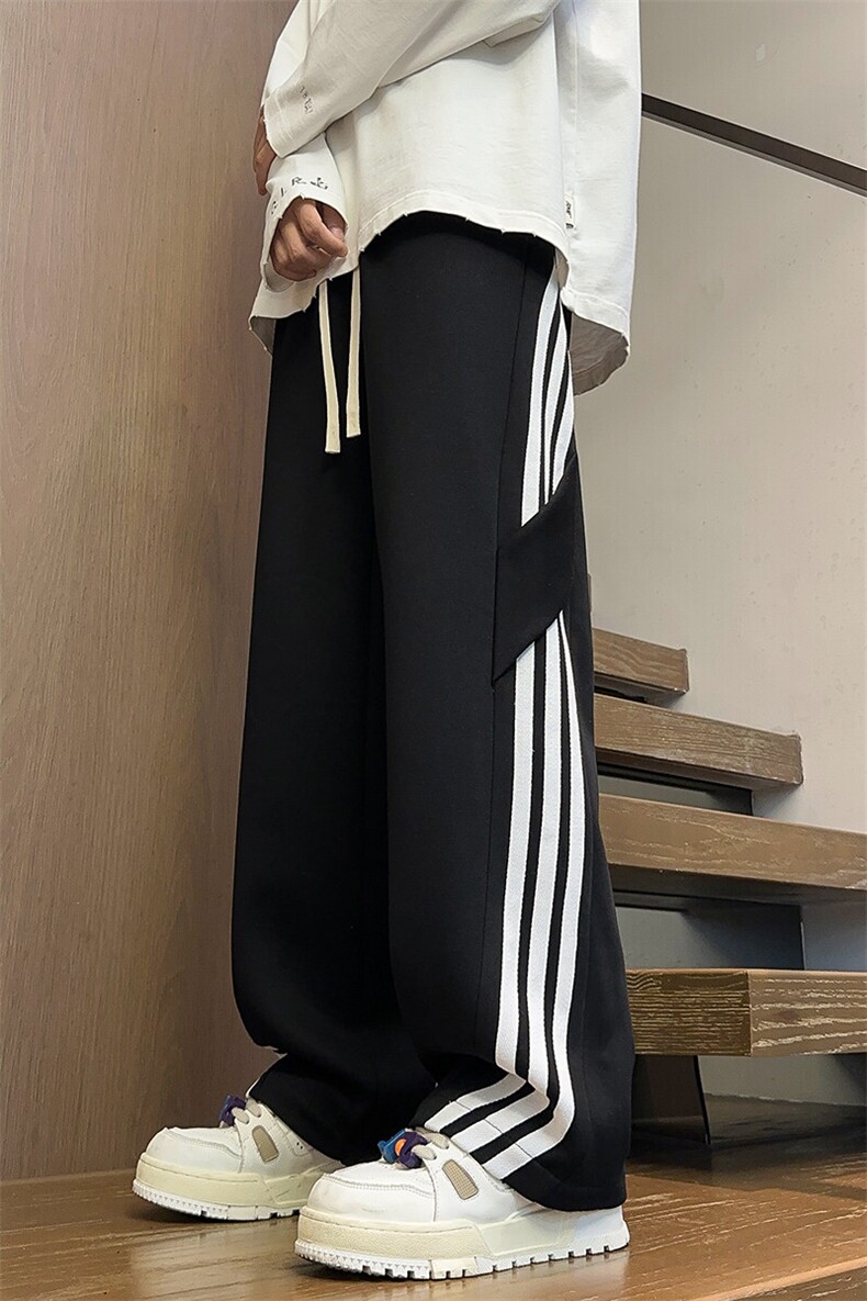 2025春季新款内景大码美式三条杠卫裤M-5XHK24830-特P35,男装休闲裤,电商A022