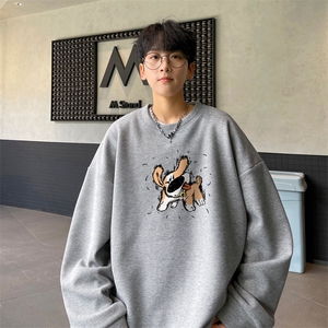 华夫格！华夫格上衣男圆领华夫格卫衣男大码长袖t恤男HY229-特P23图片