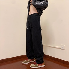 男秋季新款港风休闲裤纯棉特厚松紧E102P43，男装休闲裤，星座1116-2