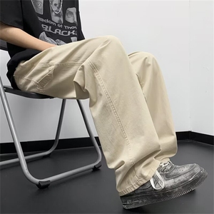 休闲裤男士韩版潮流痞帅气百搭直筒2024夏季新款ins长裤K5350-P39