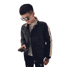 冬季立领加厚社会小伙棉服刺绣修身棉衣潮男外套C301B-MF05，男装棉衣，电商C301B