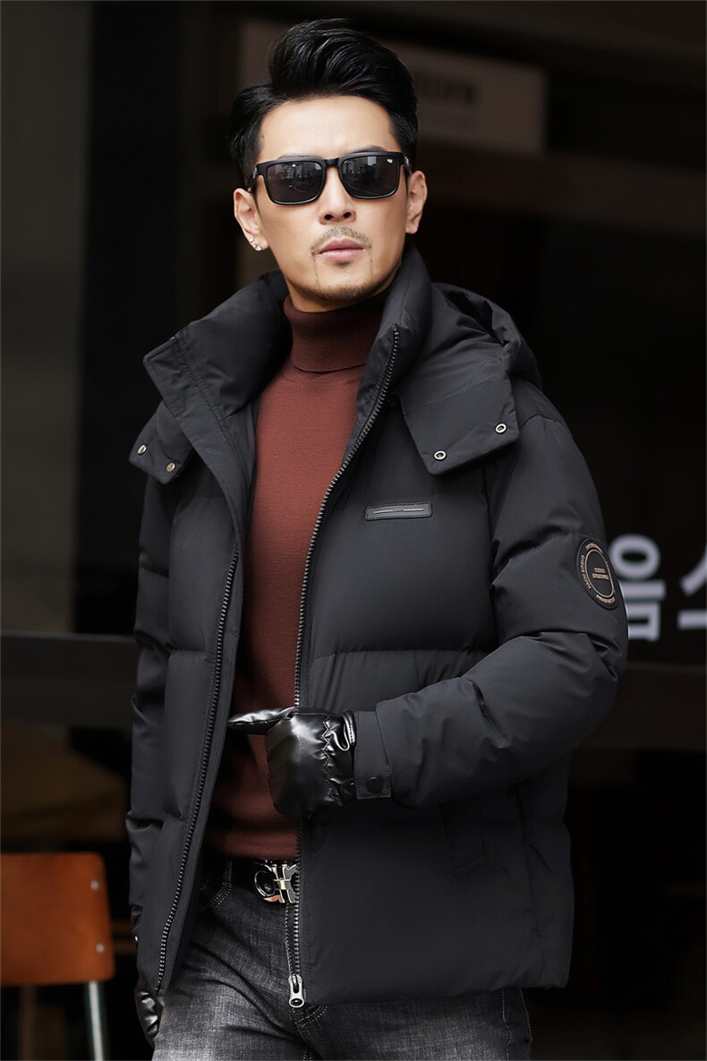 ZMS-M2555新款冬季男士灰鸭绒羽绒服可脱卸帽保暖外套修身大衣,男装羽绒服,电商B360