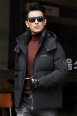 ZMS-M2555新款冬季男士灰鸭绒羽绒服可脱卸帽保暖外套修身大衣，男装羽绒服，电商B360