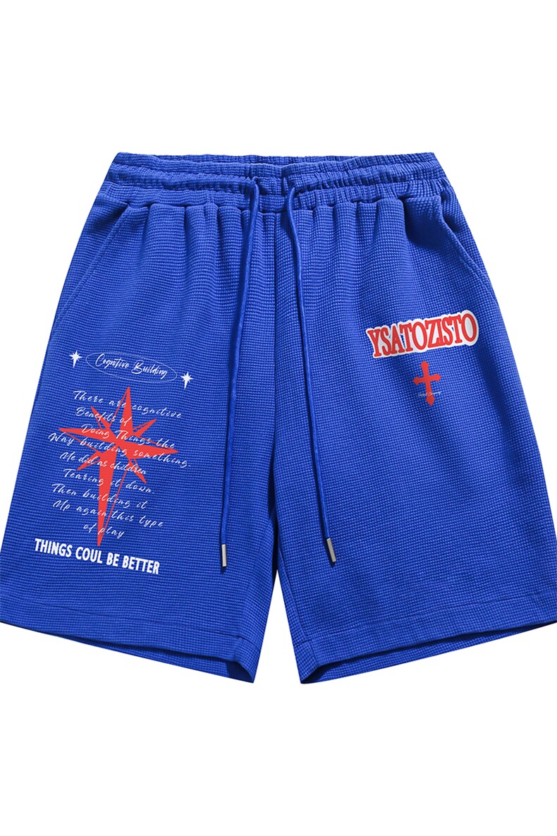 白底23新款夏季印花时尚百搭休闲潮流宽松五分裤短裤A89P35控58,男装牛仔裤,电商A247-1