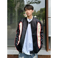 B221美式ins高街暗黑痞帅型男机车服外套上衣SY2306-P90控118，男装夹克，电商B221