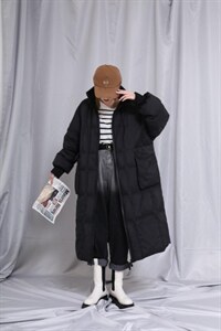 针织领欧版羽绒服图片