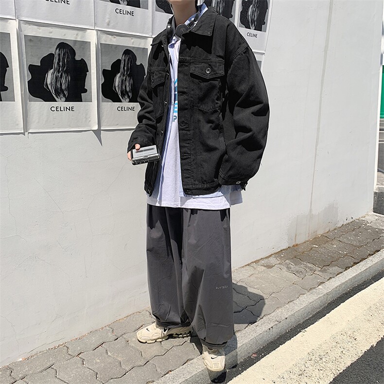 渐变色牛仔外套ins秋季韩版潮流宽松工装夹克休闲百搭W1261-P60,男装夹克,星座512-2