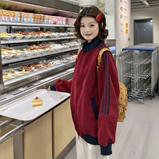 抖音得物高品质美式高街重磅结构设计拼接织带立领卫衣外套CM42，男装卫衣，电商A486
