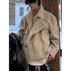 秋冬复古做旧座山雕加厚棉服男女宽松解构磨毛毛领外套MHT286，男装棉衣，星座1116A（原606A-3）