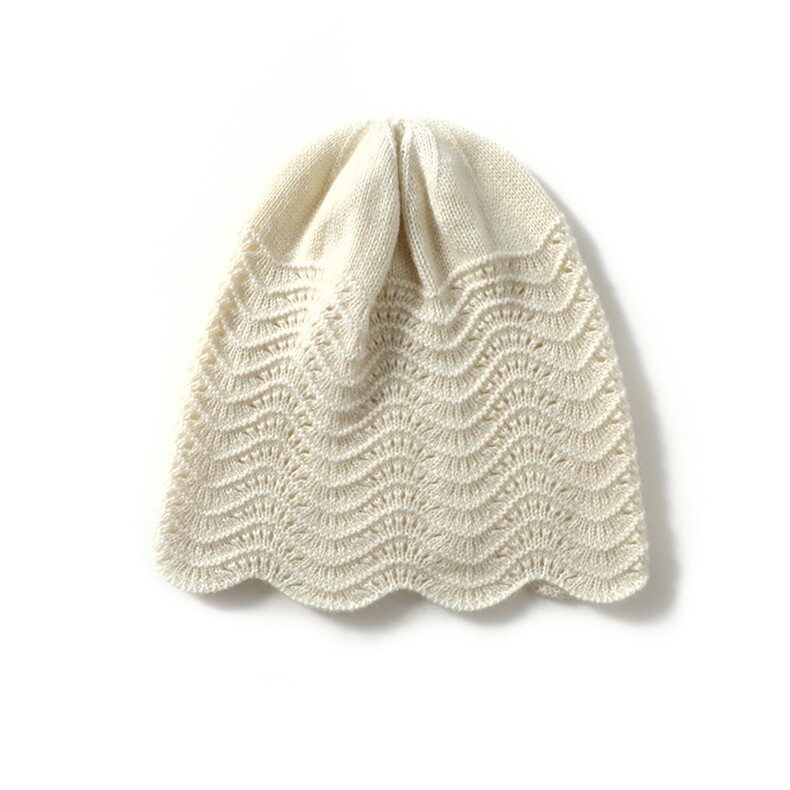 2025年春季新款百搭女士条纹花边帽，帽子，窄众羊绒