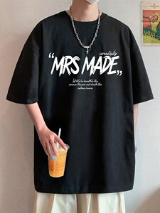 T785大码宽松纯棉运动圆领体恤衫oversize短袖T恤男重磅T图片