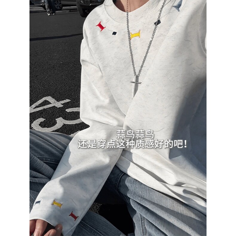 刺绣长袖T恤内搭打底衫cleanfit圆领卫衣TX1520特P35,男装T恤,星座908-1