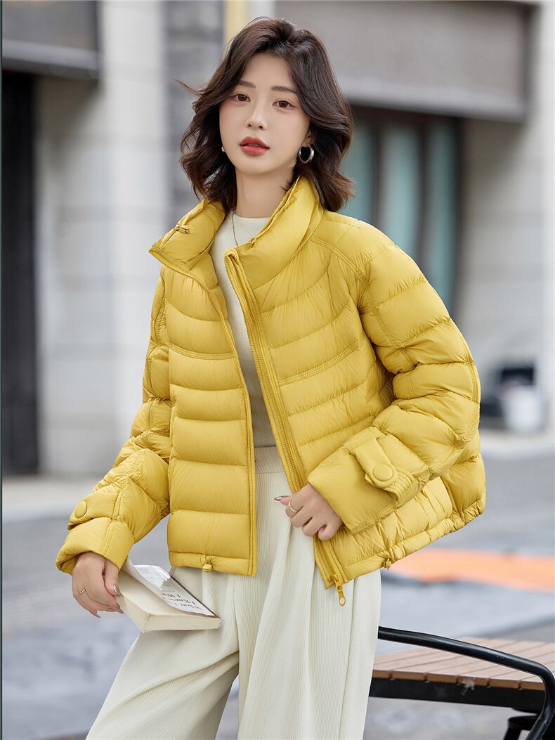 现货2025新款韩版宽松泡芙排骨羽绒服女短款冬季90白鸭绒外套,女装羽绒服,仟媚宠
