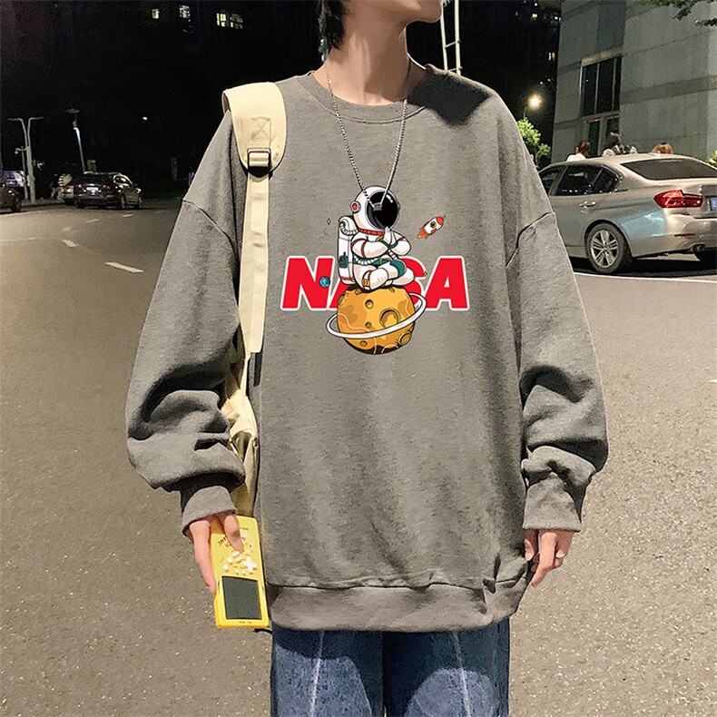 S6289-P28秋季圆领卫衣男大码韩版宽松长袖外套,男装卫衣,电商A040