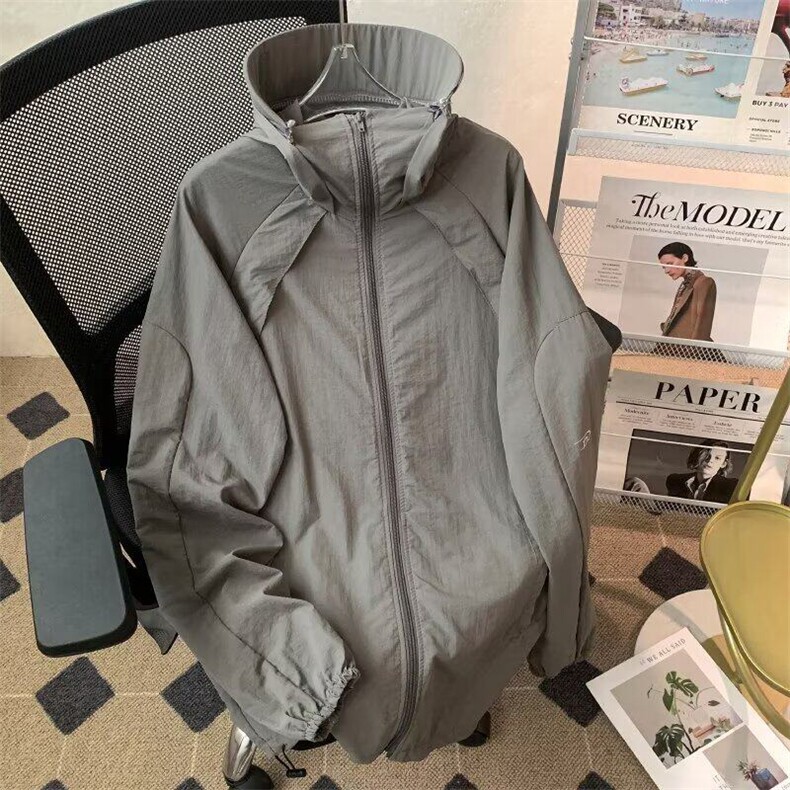 2025新款美式防晒衣连帽遮阳机能风外套男女中性潮现货W8620-P46,男装夹克,星座512-3