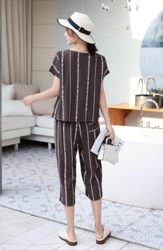 【现货】夏季新款韩版棉麻套装，女装职业装，裳之恋语